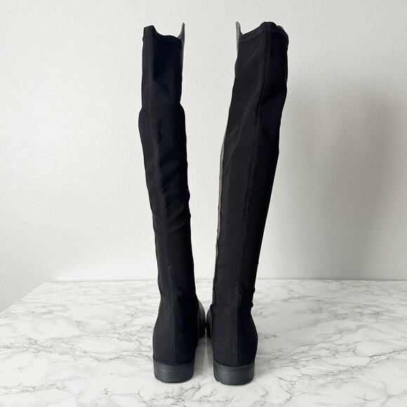 GUESS Chimara Gray & Black Faux Suede Flat Over-the-Knee Boots women’s size 9 - Picture 7 of 12